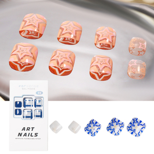 2025 belles conceptions <span class=keywords><strong>faux</strong></span> <span class=keywords><strong>ongles</strong></span> d'orteil nouveaux produits breloques étoiles colle claire nue sur les <span class=keywords><strong>ongles</strong></span> conseils Blush rose presse sur les <span class=keywords><strong>ongles</strong></span> pour le pied - Product Image 3