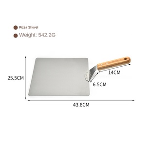 Accesorios de Cocina de Fábrica, <span class=keywords><strong>Pala</strong></span> <span class=keywords><strong>para</strong></span> Pizza y <span class=keywords><strong>Pan</strong></span> de Acero Inoxidable, 10/12 Pulgadas, <span class=keywords><strong>para</strong></span> <span class=keywords><strong>Hornear</strong></span>, con Mango de Madera - Product Image 3