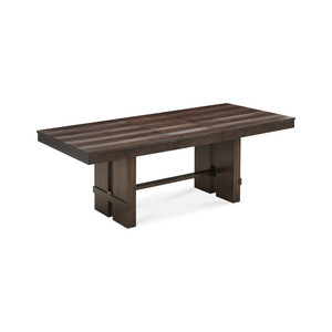 HMS 84 tavolo da pranzo in legno marrone scuro con Base a traliccio a foglia comodo per uso domestico - Product Image 2
