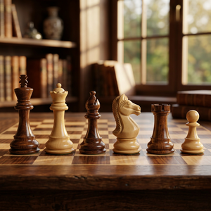 High Quality NE K0079 Majestic Staunton <b>Wooden</b> <b>Chess</b> <b>Set</b> Board Table Game Eco-Friendly Luxury Handmade Durable - Product Image 1