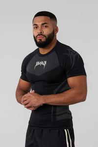 Men's <strong>Compression</strong> <strong>Short</strong> - Sleeve T - Shirt With Unique Chest Logo, Crafted for Gym Workouts, Bodybuilding, Intensity Training - Product Image 2