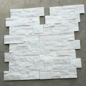 प्राकृतिक शुद्ध सफेद क्वार्ट्ज क्वार्टजाइट पतली दीवार स्लेट संस्कृति पत्थर के लिए स्लेट Cladding पैनल पत्थर सस्ती कीमत के साथ