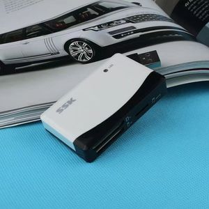 เครื่องอ่านการ์ดหลายชนิด Ssk Scrm057 ยูเอสบี 4 ใน 1 สำหรับการ์ดหน่วยความจำเอสดี ทีเอฟ ซีเอฟโทรศัพท์มือถือ - Product Image 4