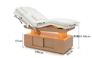 <span class=keywords><strong>Table</strong></span> <span class=keywords><strong>de</strong></span> <span class=keywords><strong>massage</strong></span> électrique à 4 moteurs, design moderne, cadre en bois, usage commercial, éponge haute densité, entièrement chauffée, pour soins du visage et esthétique - Product Image 5