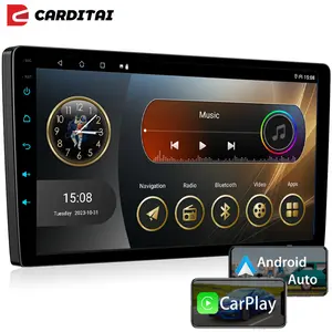 Carditai 1280*720 dsp gps cadre autoradio 9 10 pouces android autoradio 2 din voiture audio stéréo voiture audio