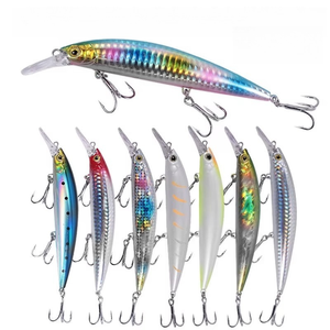 Leurre <span class=keywords><strong>Minnow</strong></span> Artificiel Longue Portée à Coulée Rapide avec Plomb Laser pour Topmouth Culter et <span class=keywords><strong>Black</strong></span> Bass, Grande <span class=keywords><strong>Taille</strong></span> Jinuo, Trois Hameçons - Product Image 1