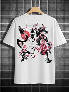 Camiseta Casual de Manga Corta para Hombre con Estampado de Dragón de Tokio, Cuello Redondo de Poliéster Transpirable, Perfecta para el Verano - Product Image 6