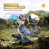 2.4Ghz uzaktan kumanda yürüyüş dinozor oyuncaklar RC Lights nosaurus rex dinozor ışıkları ve müzik ile Led dokunmatik algılama Dino Robot oyuncak
