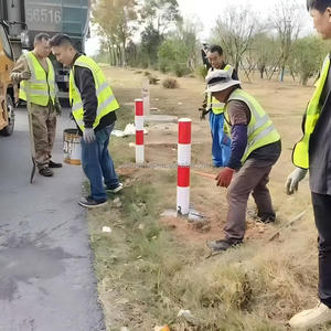 عمود فولاذي مجلفن مضاد للتصادم، عمود ثابت لحماية السيارات، أعمدة مواقف السيارات في مراكز التسوق، عمود تحذير وعزل من الفولاذ Q235 - Product Image 2