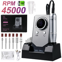 Perceuse à ongles électrique V10 45000 tr/min avec moteur sans balais à grande vitesse batterie réglable matière plastique-Nouveau