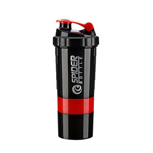 Botol Shaker Protein Plastik Bebas BPA 500ml dengan Logo Kustom, untuk Olahraga/Gym, Dilengkapi Penanda Takaran - Product Image 6