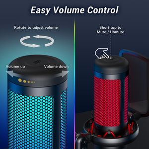 2024 <span class=keywords><strong>TONOR</strong></span> TC310 Micros Mikrofon Microfone Microfono Condensador <span class=keywords><strong>Microphone</strong></span> de jeu professionnel RGB - Product Image 3