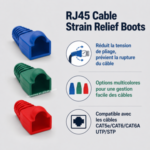 ปลอกป้องกันสายเคเบิลเครือข่าย PVC สีสันสดใส RJ45 สำหรับสาย CAT6 CAT6A ปลอกป้องกันหัวต่อ RJ45 สำหรับสายอีเธอร์เน็ต UTP STP - Product Image 1