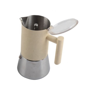 Eco Friendly Product Yellow Painting Stainless Steel Stovetop Espresso Moka Pot Coffee <b>Maker</b> - Product Image 4