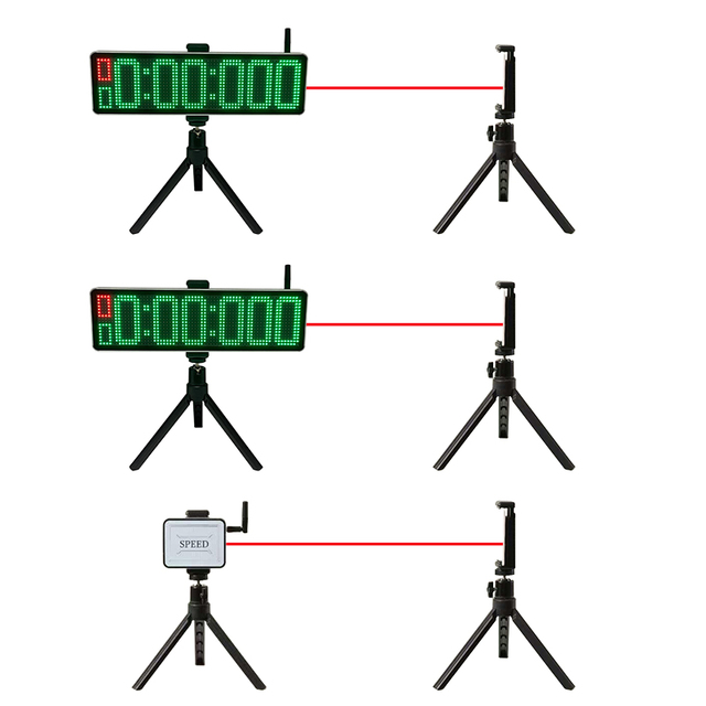 Electronic LED Display Wireless Laser Timing System Single Person Training Running Competition Stopwatch Competition Clock