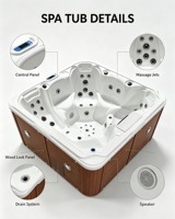 Vente flash : Spa extérieur en acrylique avec désinfectant à l'ozone et chauffage électrique 3KW, fabriqué en Chine