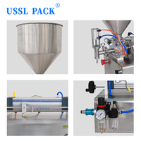 LT-G1WG Automatische Pneumatische Pasta-vulmachine voor het afvullen van fruitstroop- en pindakaasflessen met instelbaar cilindervolume