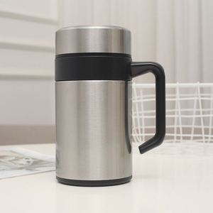 Custom High Quality Stainless Steel Vacuum Flask Business Office Coffee <b>Mug</b> With Handle and Filter Drinking Tea Cup - Product Image 2