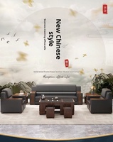 Nouveau Mobilier de Bureau Chinois : Canapé de Réception, Canapé de Bureau Moderne Simple et Table Basse