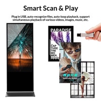 Pantalla LCD de 43 Pulgadas para Interior, con Soporte de Aluminio, Táctil Capacitiva de 10 Puntos, Sistema Android/Windows, Kiosco Vertical para Carteles, OEM