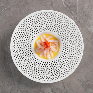 Restaurant commercial vaisselle en porcelaine blanche plats de cuisine <span class=keywords><strong>assiette</strong></span> <span class=keywords><strong>creuse</strong></span> à large bord <span class=keywords><strong>assiette</strong></span> profonde chapeau de paille <span class=keywords><strong>assiette</strong></span> à pâtes en céramique - Product Image 2