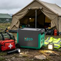 Générateur solaire portable MECO 4KWh 2200W avec batterie au lithium fer phosphate, onduleur à onde sinusoïdale pure pour camping-car, voyage et vie nomade