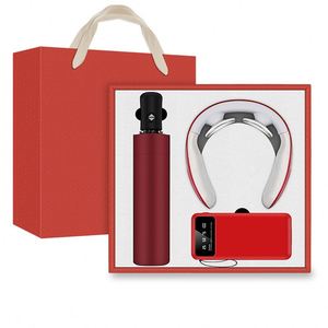 Set de Regalo Personalizado con Logotipo, Masajeador de Cuello con Forma de Paraguas, Regalo Empresarial para Mujer, Diseño Moderno, Impresión Digital - Product Image 3