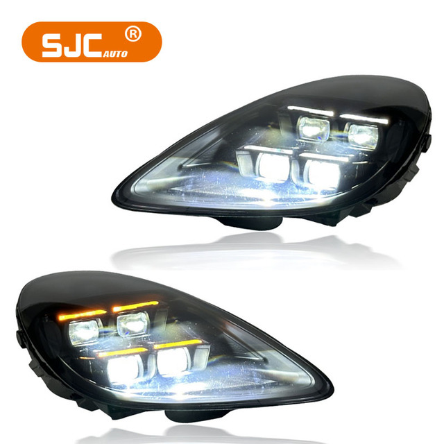 SJC Auto for Porsche 718 Cayman Boxster 982 LED Laser Headlight Upgrade Matrix 2024 Style 2016-2023 Daytime Running Front Lamp