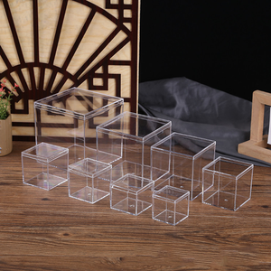 OLEG High Quality Customized Square Solid Plastic Clear Acrylic Candy Box