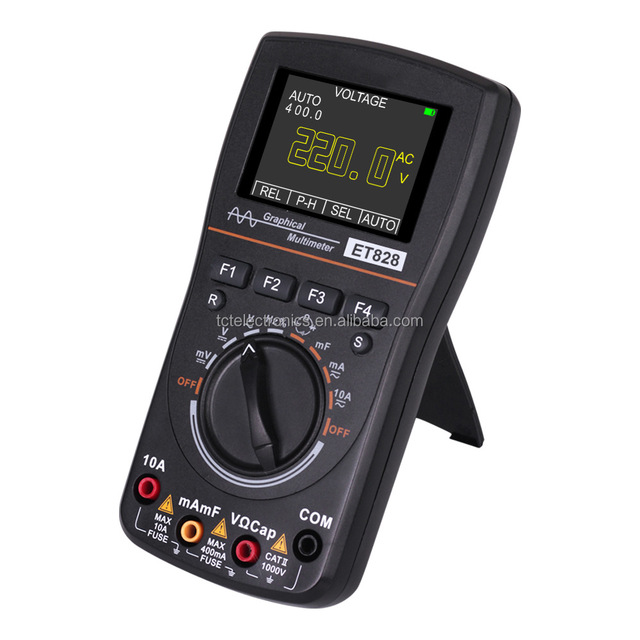 ET828 Oscilloscope Multimeter 1MHZ 2.5MSPS Sampling Rate Oscilloscope + Multimeter Combo