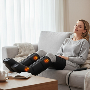 Beoka-Botas de compresión con cremallera para masaje de pierna completa, botas de compresión de aire de 3 cámaras, 2600mAh - Product Image 3