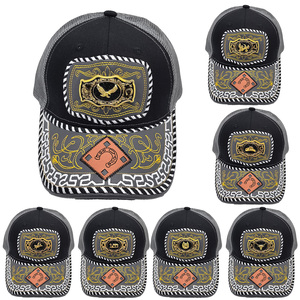 <span class=keywords><strong>Gorra</strong></span> de Béisbol Snapback con Logo Metálico 3D Estilo Occidental a la Moda en Mezclilla, Lona, Jersey y Malla Tipo Camionero para Pesca al Aire Libre, Playa y Camuflaje - Product Image 5