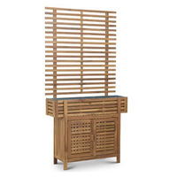 Rak Tanaman Ramah Lingkungan Minh Phuoc Furniture Acacia Gia Lai Vietnam H175xW90cm D30.8 dengan Lubang Drainase untuk Dalam/Luar Ruangan