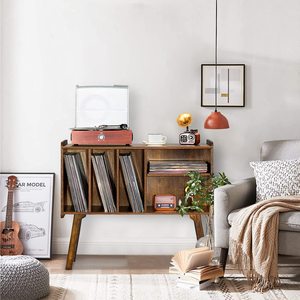 Giữa Thế Kỷ kỷ Máy nghe nhạc Bảng đa chức năng bảng ghi Máy nghe nhạc đứng trang trí CD hiển thị đứng cho phòng khách - Product Image 6