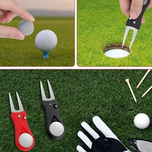 Bán Hàng Nóng Biểu Tượng Tùy Chỉnh Golf Phụ Kiện Công Cụ Sửa Chữa Chuyển Đổi Lưỡi <span class=keywords><strong>Divot</strong></span> Công Cụ Bóng Đánh Dấu Có Thể Gập Lại Golf <span class=keywords><strong>Divot</strong></span> Công Cụ Với Bóng Đánh Dấu - Product Image 5