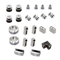 Kit complet de salle de bain avec roulettes de 39 mm de diamètre, porte de douche en verre sans cadre, en acier inoxydable SS304