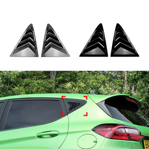 Car Decals Window Stickers Piano Black Carbon Fiber Texture Adhesive ABS Body Stickers for Ford Fiesta MK8 2018+ - Product Image 1