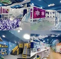 Aire de jeux intérieure de 200 mètres carrés, style neige, vente en gros pour les zones d'aventure des enfants