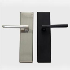 Poignée de <span class=keywords><strong>porte</strong></span> en alliage de zinc avec <span class=keywords><strong>plaque</strong></span> longue, système de verrouillage moderne pour portes en bois, pour une entrée sécurisée et une confidentialité accrue. - Product Image 6