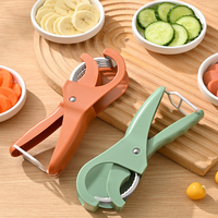 Nieuwe stalen handmatige groente- en fruitsnijder voor komkommer, banaan etc. Gemakkelijk schoon te maken voor keukengerei