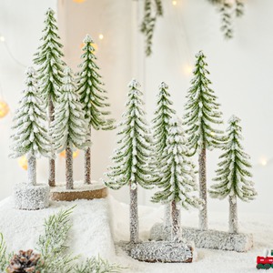 Connected Mini Tabletop <strong>Christmas</strong> <strong>Tree</strong>, Artificial Snow Frost Flocked Xmas <strong>Tree</strong>, Miniature Pine <strong>Desktop</strong> <strong>Christmas</strong> Xmas <strong>Tree</strong> - Product Image 1