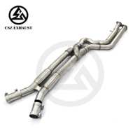 Tubo Intermedio CSZ de Alto Rendimiento y Flujo Libre con Diseño en Z de Longitud Igual, Compatible con BMW F97 F98 X3M X4M S58 3.0T, Tubos de Escape con Resonador