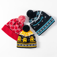 Bonnet tricoté coloré et mignon pour enfants, hommes et femmes, personnalisable, couleur unie, chaud pour l'hiver