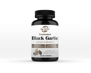 <span class=keywords><strong>Ail</strong></span> <span class=keywords><strong>noir</strong></span> fermenté en marque privée OEM - Complément antioxydant pour le soutien de l'immunité, de la santé cellulaire et cardiaque |   Non-OGM et végétalien - Product Image 1