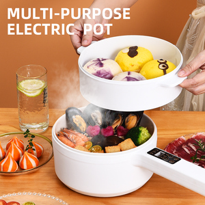Sartén antiadherente eléctrica <span class=keywords><strong>de</strong></span> cerámica para estudiantes, sartén eléctrica <span class=keywords><strong>de</strong></span> una o doble capa con logotipo personalizado - Product Image 3