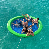 Hamaca Flotante Inflable con Luces para Piscina y Parque Acuático, Oferta Limitada de Verano