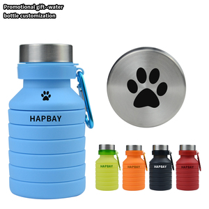 Bouteille d'eau en silicone pliable personnalisée de 550 ml pour cadeaux promotionnels – Tasse de voyage souple en silicone pour la vente en gros - Product Image 5