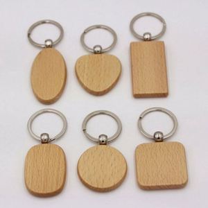 Ys59 Custom Logo Luxury Wood <b>Key</b> <b>Chains</b> Beech Wood Timber Keychain Wooden <b>Key</b> <b>Chains</b> for Laser Engraving Logo House Love Shape - Product Image 3