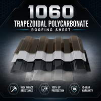 Plaques de toiture en polycarbonate ondulé transparent, résistantes aux intempéries, anti-UV, durables, en polycarbonate transparent