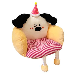 <span class=keywords><strong>Coussin</strong></span> <span class=keywords><strong>de</strong></span> siège et dossier 2-en-1 en peluche motif chien mignon, ensemble <span class=keywords><strong>de</strong></span> coussins décoratifs <span class=keywords><strong>de</strong></span> dessin animé pour la maison, le bureau et la voiture avec techniques <span class=keywords><strong>de</strong></span> couture - Product Image 1
